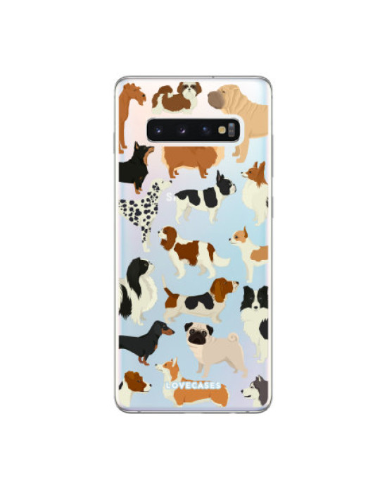 LoveCases Samsung S10 Dogs Clear Phone Case