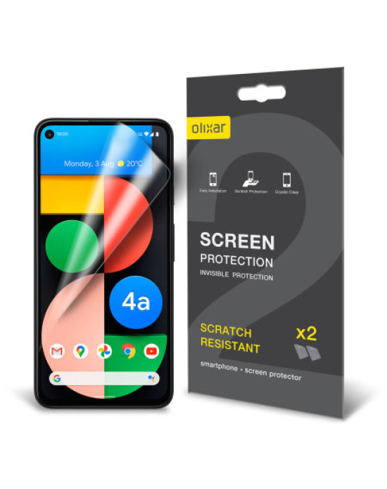 Olixar Google Pixel 4a 5G Film Screen Protector 2-in-1 Pack