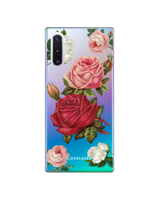 LoveCases Samsung Note 10 Roses Clear Phone Case