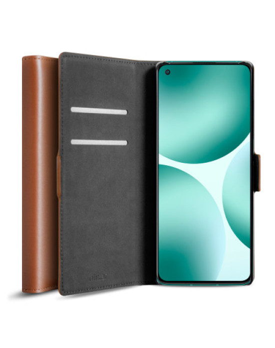 Olixar Genuine Leather Oneplus 9 Wallet Stand Case - Brown