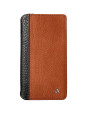 Vaja Wallet LP iPhone XS Max Premium Leather Case - Black / Tan