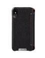 Vaja Wallet LP iPhone XS Max Premium Leather Case - Black / Tan