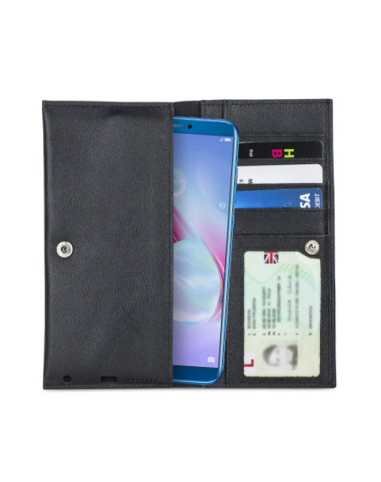 Olixar Primo Genuine Leather Honor 9 Lite Pouch Wallet Case - Black