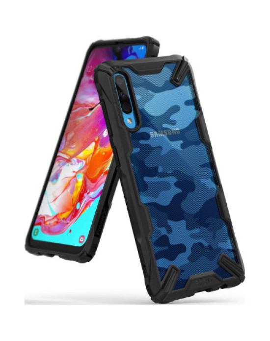 Ringke Fusion Samsung Galaxy A70s Case - Camo Black