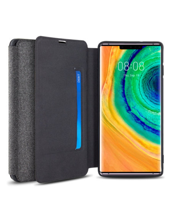 Olixar Canvas Huawei Mate 30 Pro Wallet Case - Grey Olixar Canvas Huawei Mate 30 Pro Wallet Case - Grey