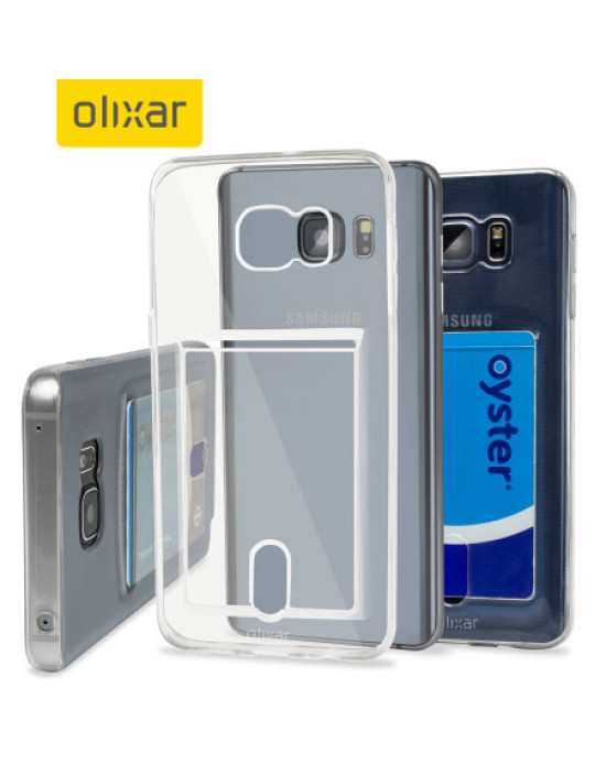 Olixar FlexiShield Slot Samsung Galaxy Note 5 Gel Case - Crystal Clear