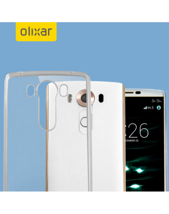 Olixar FlexiShield Ultra-Thin LG V10 Gel Case - 100% Clear