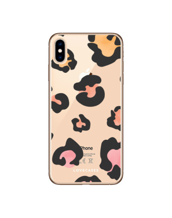 LoveCases iPhone XS Max Coloured Leopard Clear Phone Case
