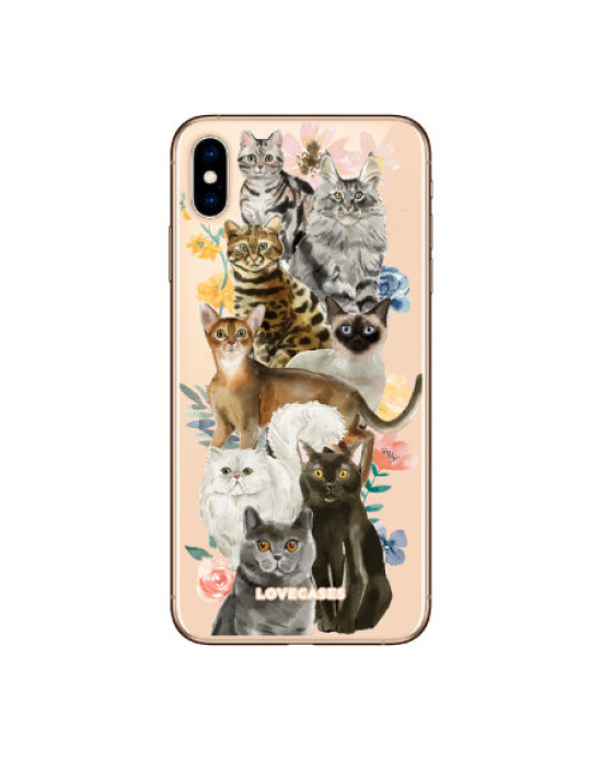 LoveCases iPhone XS Max Cats Clear Phone Case