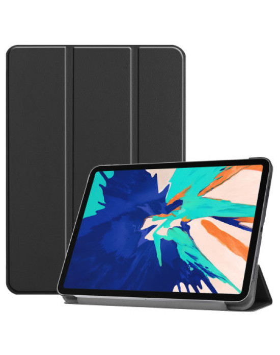 Olixar Leather-style iPad Pro 12.9" 2020 Folio Stand Case - Black