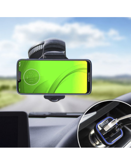Olixar DriveTime Motorola Moto G7 Power Car Holder & Charger Pack