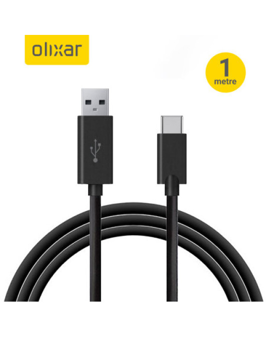 Olixar USB-C Samsung Galaxy Note 20 Charging Cable - Black 1m