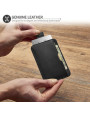 Olixar RFID Genuine Leather Card Case & Holder - Black