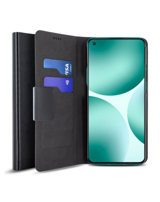 Olixar Leather-Style OnePlus 9 Wallet Stand Case - Black