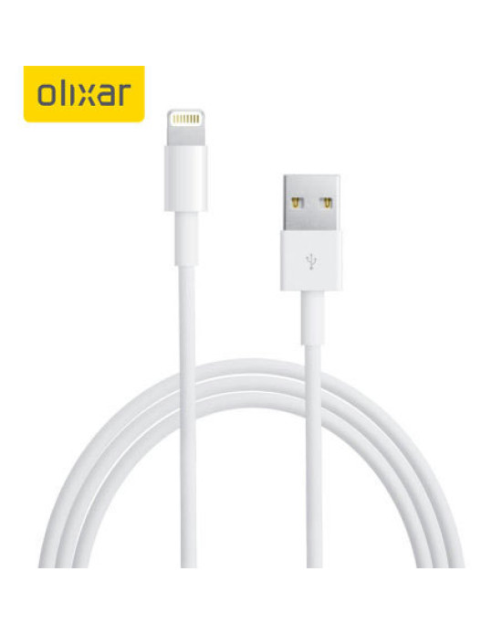 Olixar iPhone 6 / 6 Plus Lightning to USB Sync & Charge Cable - White 1m