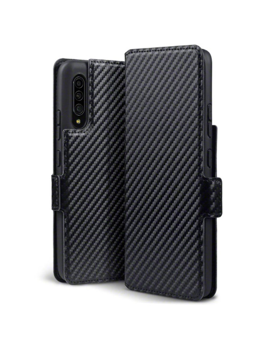 Terrapin Samsung Galaxy A90 5G Low Profile PU Leather Wallet Case - Black Carbon