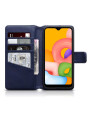 Terrapin Real Leather Wallet Case for Samsung Galaxy A01 - Blue