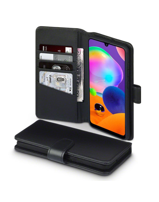 Terrapin Samsung Galaxy A31 - Real Leather Wallet Case - Black
