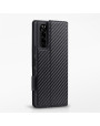 Terrapin Sony Xperia 2 Low Profile PU Leather Wallet Case - Black Carbon Fibre T