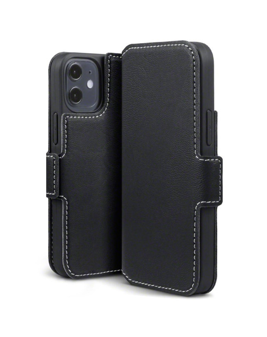 Terrapin iPhone 12 5.4 Inch Low Profile PU Leather Wallet Case - Black