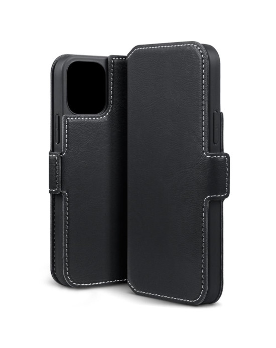 Terrapin Low Profile PU Leather Wallet Case - Black for iPhone 12 / iPhone 12 Pr