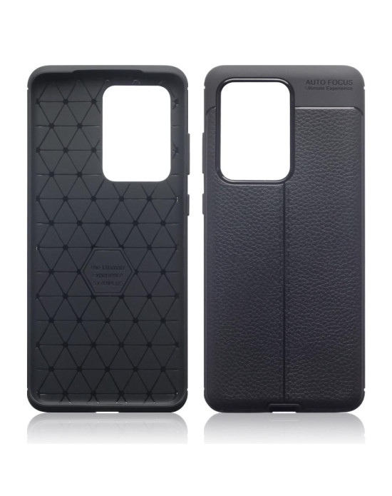 Terrapin Leather Texture TPU Gel Case - Black for Samsung Galaxy S20 Ultra