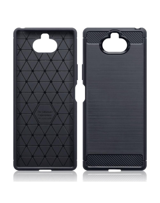 Terrapin Sony Xperia 20 Carbon Fibre Design TPU Gel Case - Black