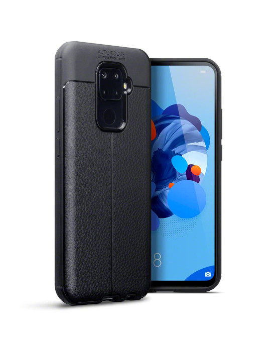 Terrapin Huawei Mate 30 Lite Leather Texture TPU Gel Case - Black