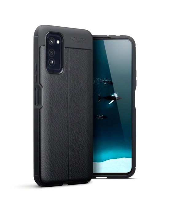Terrapin Huawei Honor V30 Leather Texture TPU Gel Case - Black