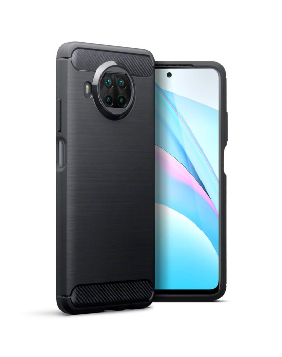 Terrapin Xiaomi Mi 10T Lite 5G Carbon Fibre Brushed Effect TPU Gel Case - Black