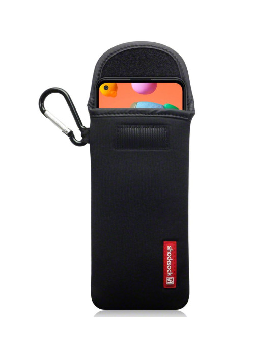 Shocksock Samsung Galaxy A11  Neoprene Pouch Case with Carabiner - Black