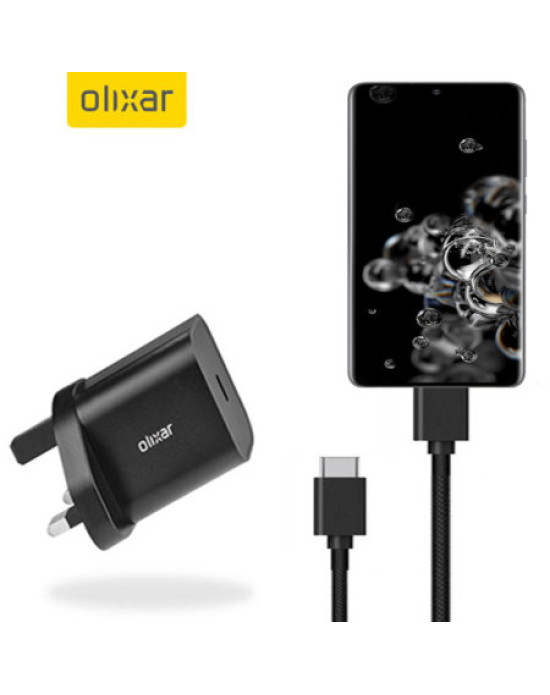 Olixar Samsung Galaxy S20 Ultra 18W USB-C Fast Charger & 1.5m Cable