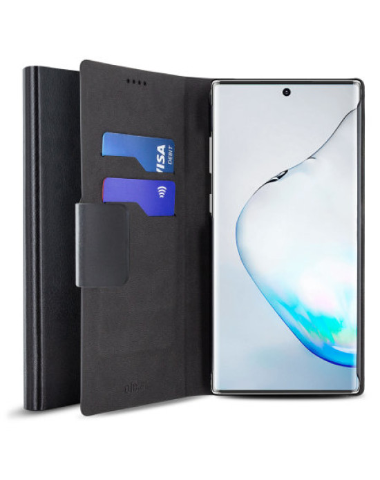 Olixar Leather-Style Samsung Note 10 Wallet Stand Case - Black