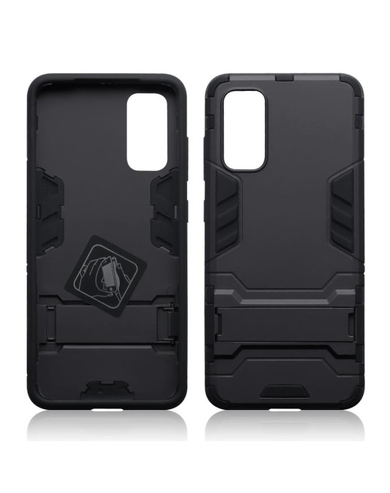 Terrapin Dual Layer Shock Resistant Case with Stand - Black for Samsung Galaxy S