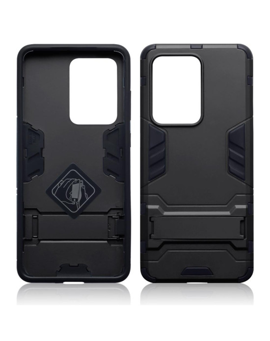 Terrapin Dual Layer Shock Resistant Case with Stand - Black for Samsung Galaxy S