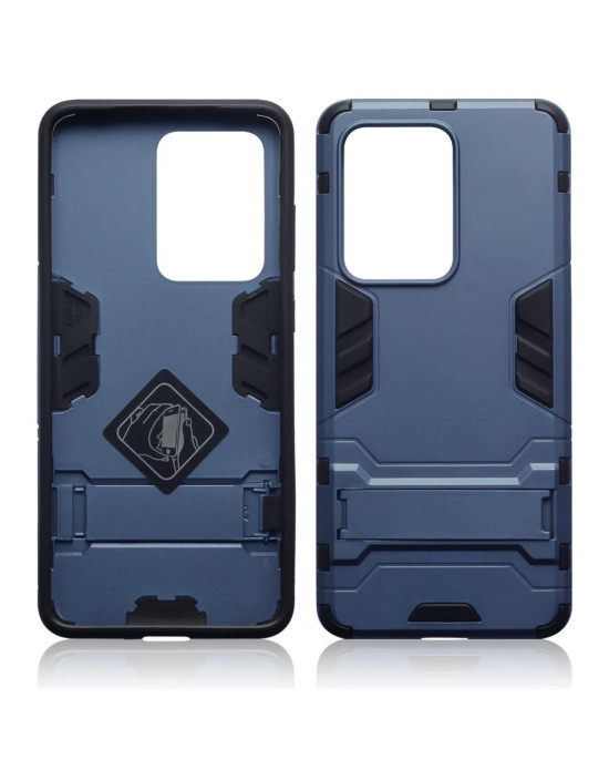 Terrapin Dual Layer Shock Resistant Case with Stand - Dark Blue for Samsung Gala