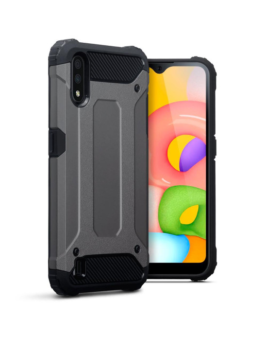 Terrapin Double Layer Impact Case for Samsung Galaxy A01 - Gunmetal