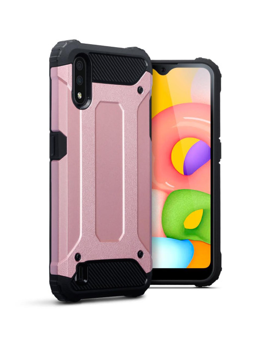 Terrapin Double Layer Impact Case for Samsung Galaxy A01 - Rose Gold