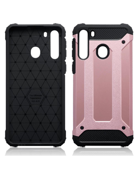 Terrapin Double Layer Impact Case for Samsung Galaxy A21 - Rose Gold