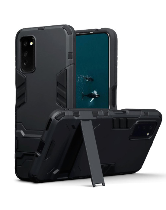 Terrapin Huawei Honor V30 Dual Layer Armour Case with Stand - Black