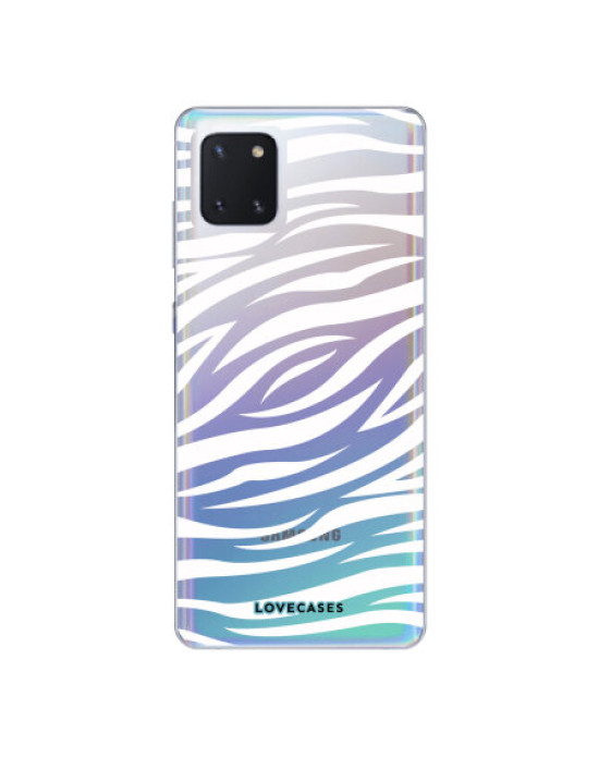LoveCases Samsung Galaxy Note 10 Lite Zebra Clear Phone Case