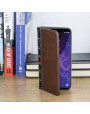 Olixar XTome Leather-Style Samsung Galaxy S9 Book Case - Brown