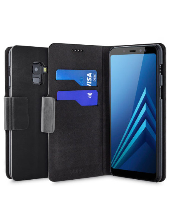 Olixar Leather-Style Samsung Galaxy A8 Wallet Stand Case - Black Olixar Leather-Style Samsung Galaxy A8 Wallet Stand Case - Black
