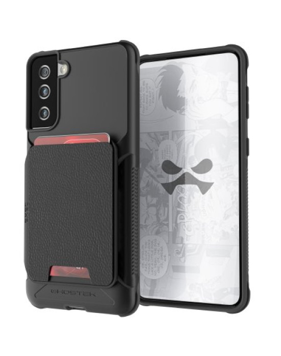 Ghostek Exec 4 Samsung Galaxy S21 Plus Leather Wallet Case - Black