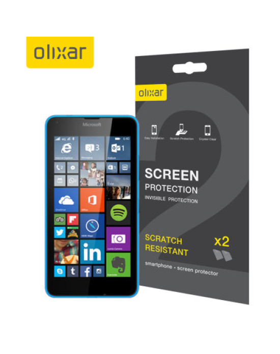 Olixar Microsoft Lumia 640 Screen Protector 2-in-1 Pack