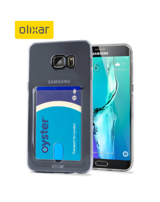 Olixar FlexiShield Slot Samsung Galaxy S6 Edge Plus Gel Case - Clear