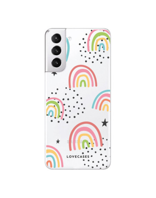 LoveCases Samsung Galaxy S21 Plus Gel Case - Abstract Rainbow