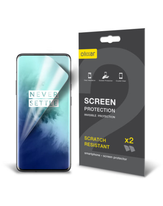 Olixar OnePlus 7T Pro Film Screen Protector 2-in-1 Pack