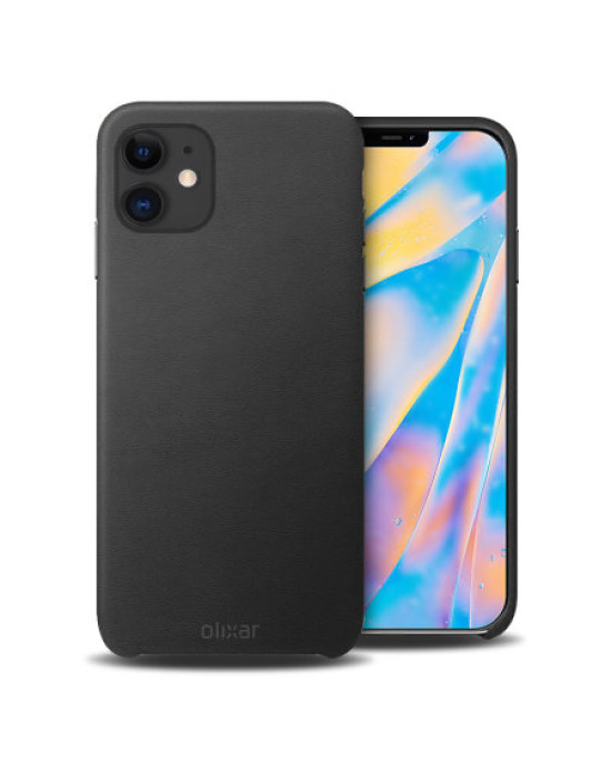 Olixar Genuine Leather iPhone 12 Case - Black