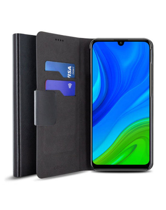 Olixar Leather-Style Huawei P Smart 2020 Wallet Stand Case - Black